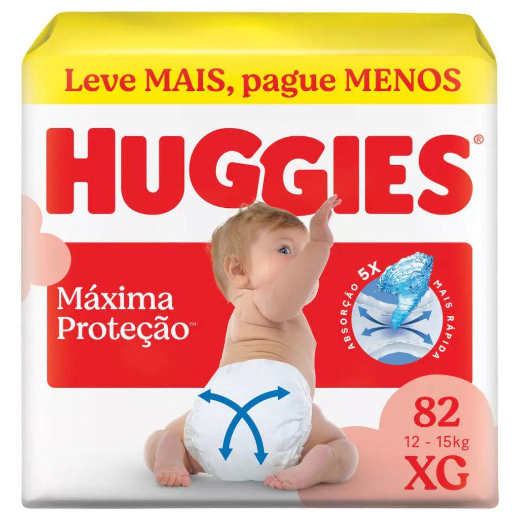 Fralda Huggies Supreme Care XG com 82 unidades