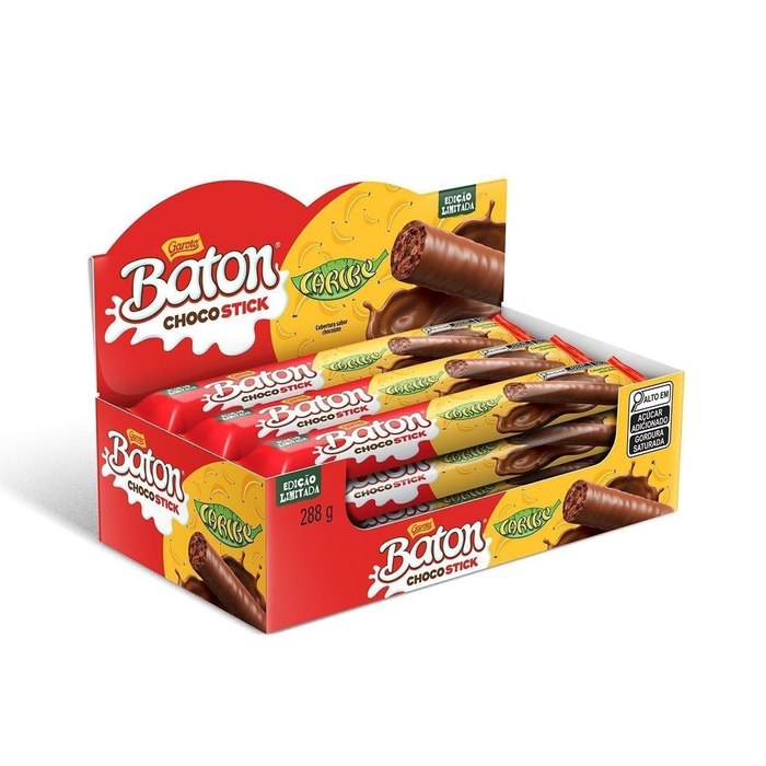 Chocolate Baton Chocostick Caribe 24g 12 unidades