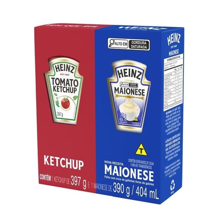 Heinz Pack Ketchup 397G + Maionese 390G