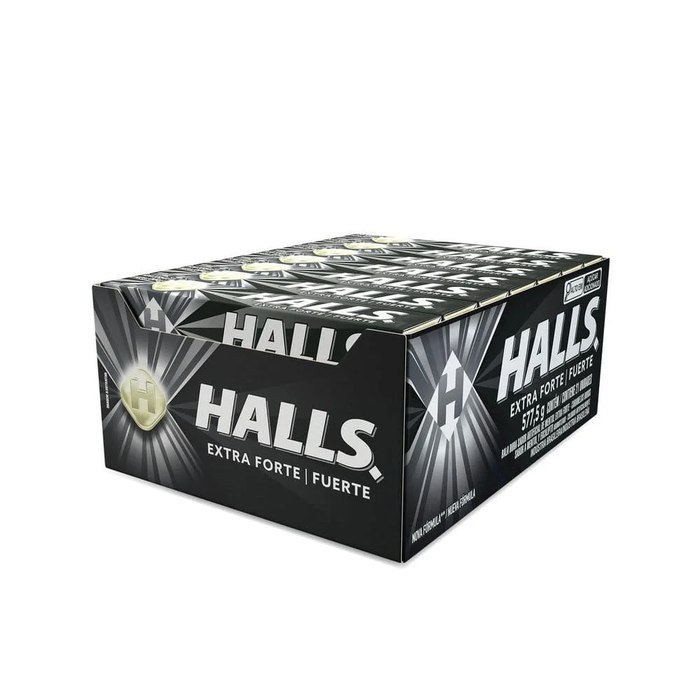 Bala Halls Extra Forte Caixa com 21 unidades de 27,5g