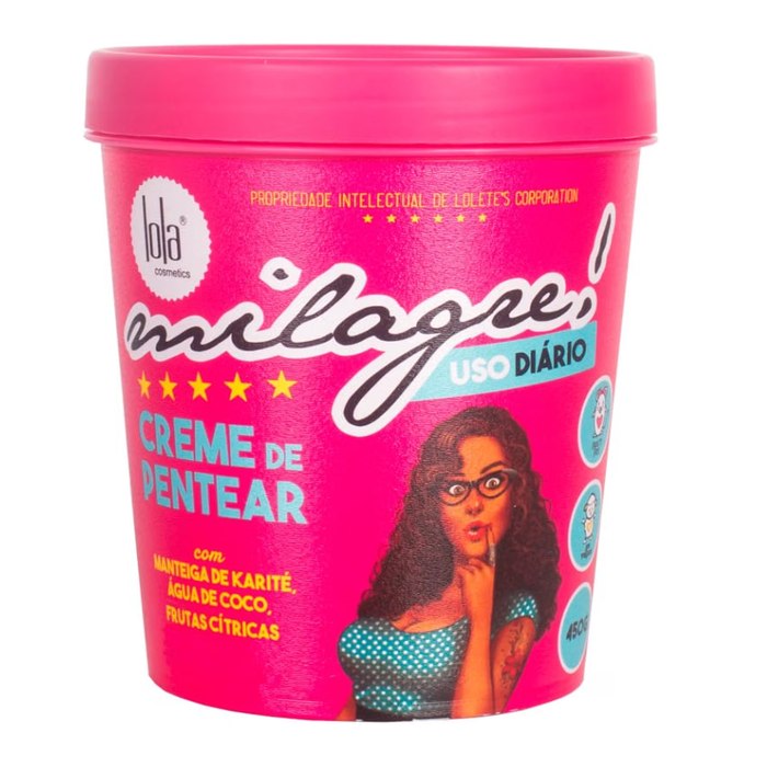 Milagre Creme para Pentear 450g, Lola Cosmetics