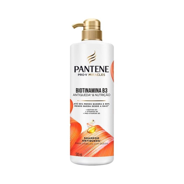 Shampoo Pantene Pro-V Biotinamina B3 Antiqueda e Nutrição 510ml
