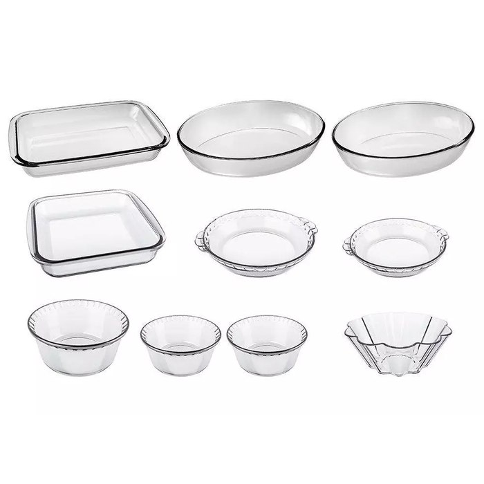 Conjunto de Assadeiras e Formas Marinex 10 Peças
