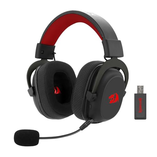 Headset Gamer Redragon Zeus Pro Sem Fio Preto, 7.1, H510-Pro