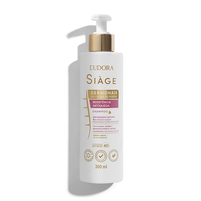 Shampoo Antiqueda Eudora Siàge Resistência Antiqueda 300ml