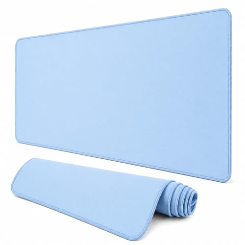Mouse Pad Gamer 60x30cm Impermeável Antiderrapante Azul Claro