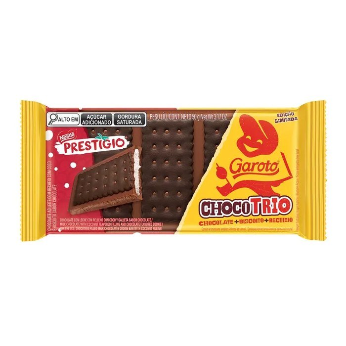 Chocolate Chocotrio Prestígio Garoto 90g