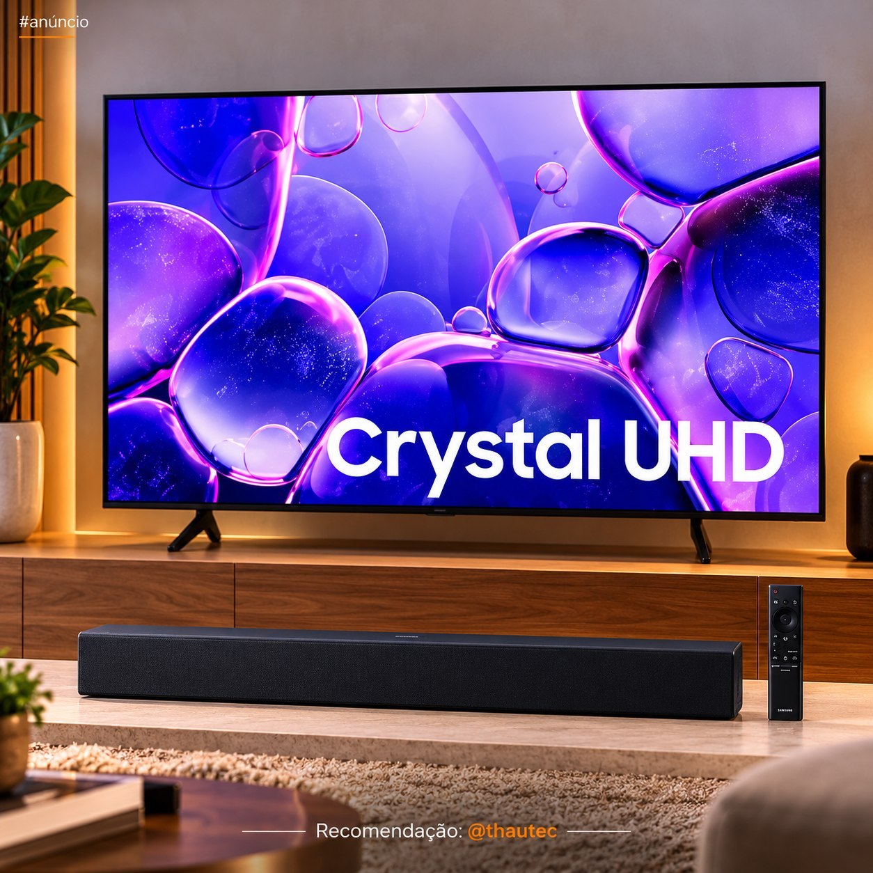 Samsung Smart TV 55" Crystal UHD 4K U8600F + Soundbar HW-B400F