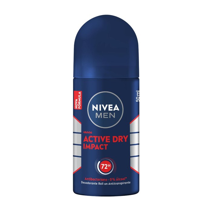 Desodorante Antitranspirante Roll On Masculino Nivea Men Dry Impact 50ml