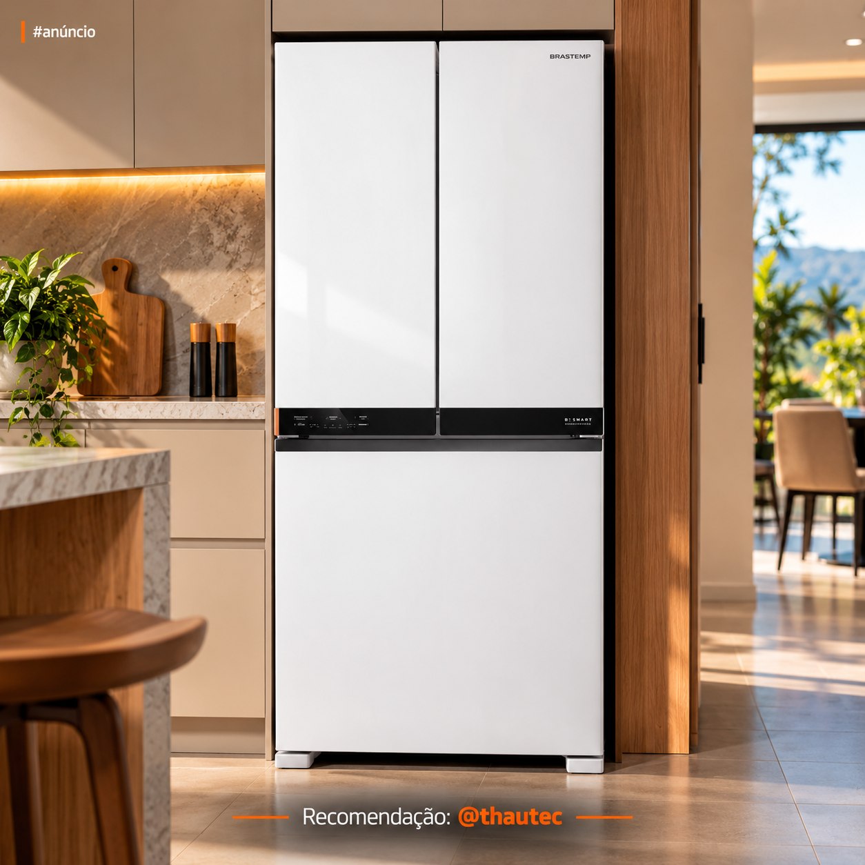 Geladeira Inteligente B= Smart 3 Portas French Door Frost Free 630L Brastemp (BRO88AB)