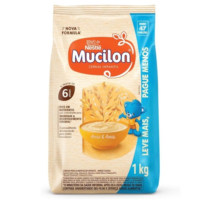Cereal Infantil Mucilon Arroz e Aveia 1kg