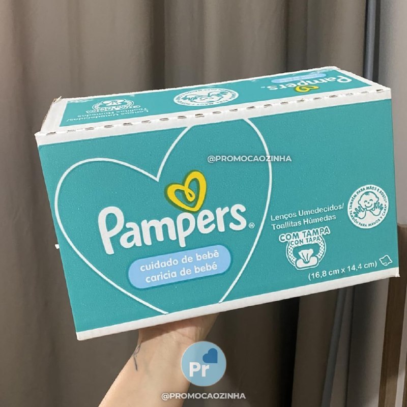 Kit Lenço Umedecido para Limpeza Pampers - Cuidado do Bebê - 12 Pacotes