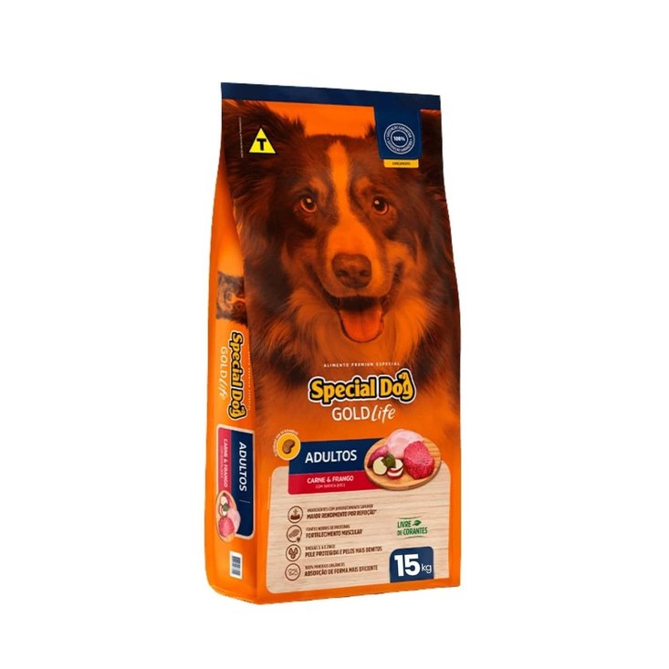 Ração Special Dog Gold Life para Cães Adultos Carne e Frango 15kg