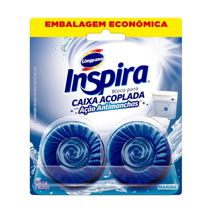 Bloco para Caixa Acoplada Limppano Marine com 2 unidades