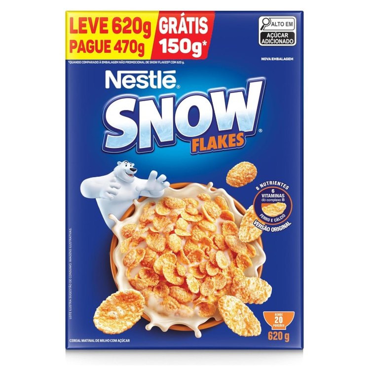Snow Flakes Cereal Matinal Tradicional Leve 620G