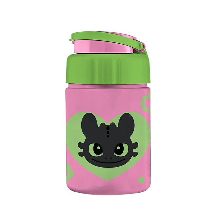 Garrafa Squeeze TIBA Como Treinar Seu Dragão Rosa 300ml