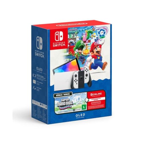 Bundle Nintendo Switch OLED + Super Mario Bros. Wonder + 3 Meses de Assinatura Nintendo Switch Online