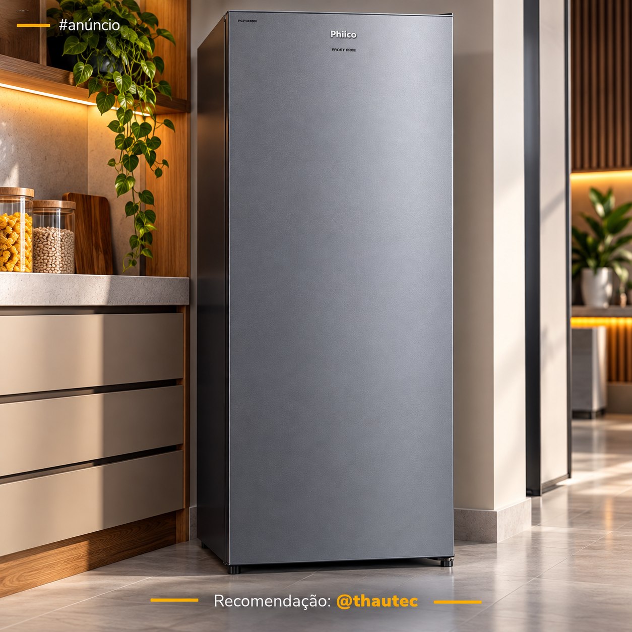 Freezer Vertical Philco 201L, 2 em 1, Classe A, Inox 110v (PFV205I)