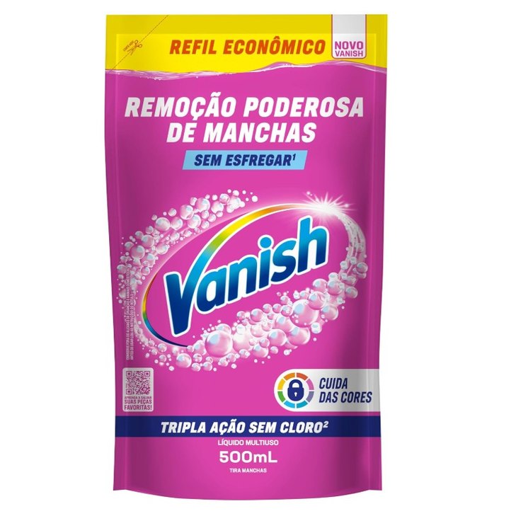Tira Manchas Vanish Líquido Multiuso para roupas coloridas Refil Econômico 500ml