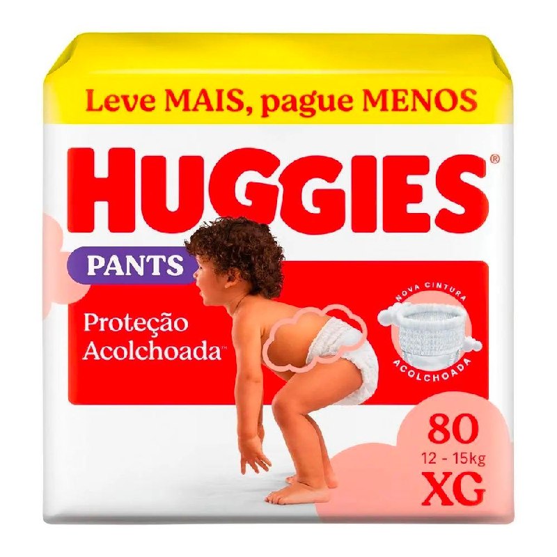 Fralda Huggies Supreme Care Roupinha XG com 80