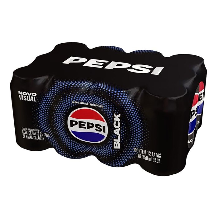 Refrigerante Pepsi Zero BLACK, Lata 350Ml Pack (12 Unidades)