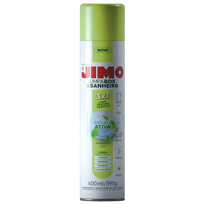 Limpa Box & Banheiro Jimo Espuma Ativa Aerossol 400ml