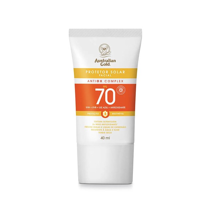 Protetor Facial Australian Gold Antiox Complex Ultra Fluido FPS 70 40ml