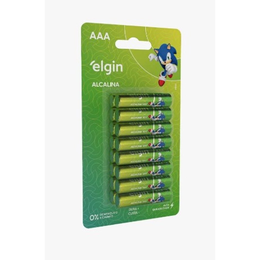 Pilha Alcalina AAA com 16 unidades Elgin Palito