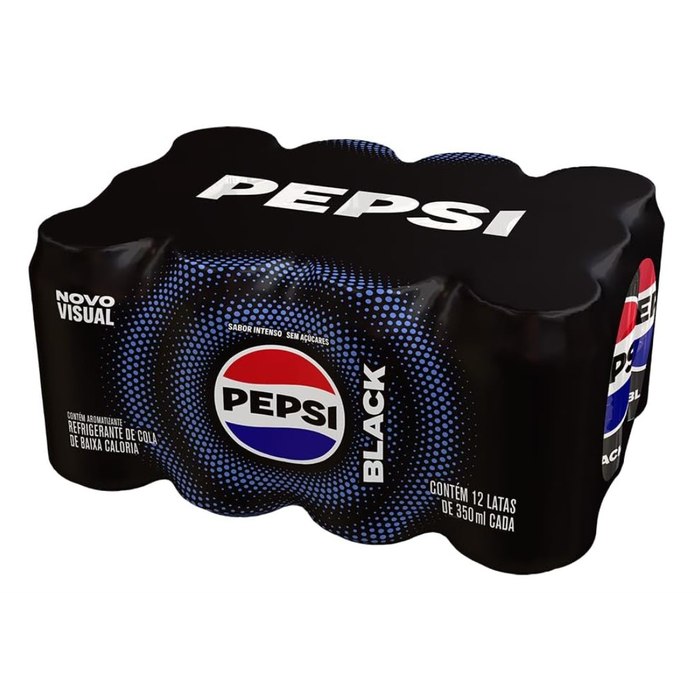 Refrigerante Pepsi Zero BLACK, Lata 350Ml Pack (12 Unidades)