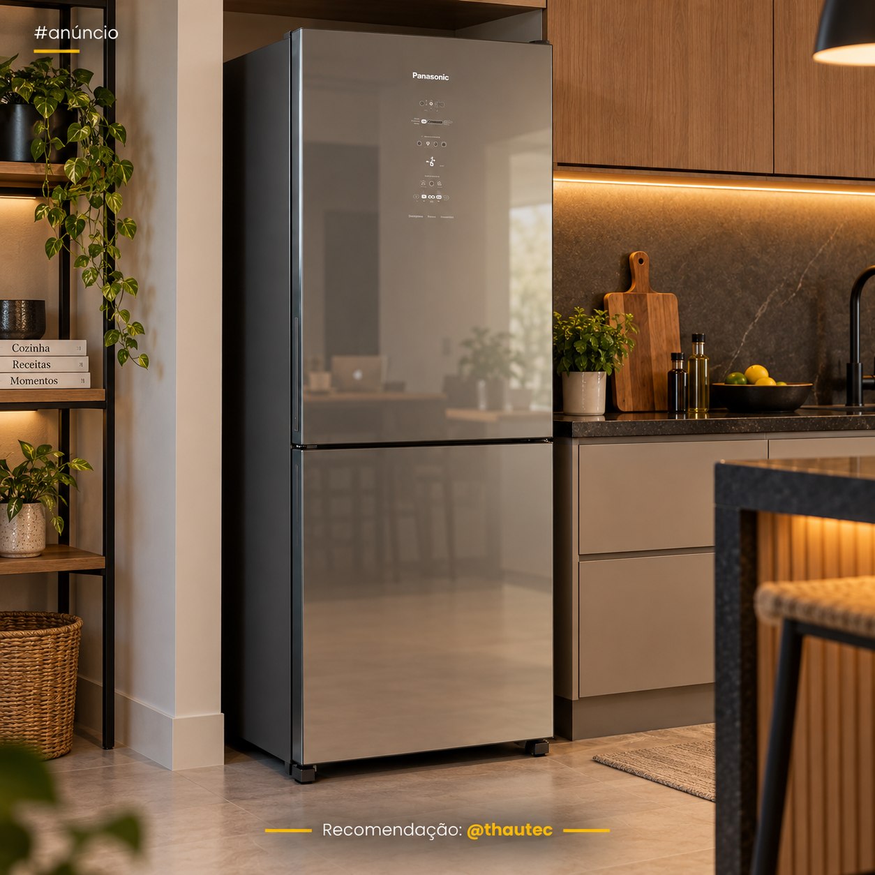 Geladeira Panasonic 467L Inverter/Inverse Espelhada Bivolt (BB65M)