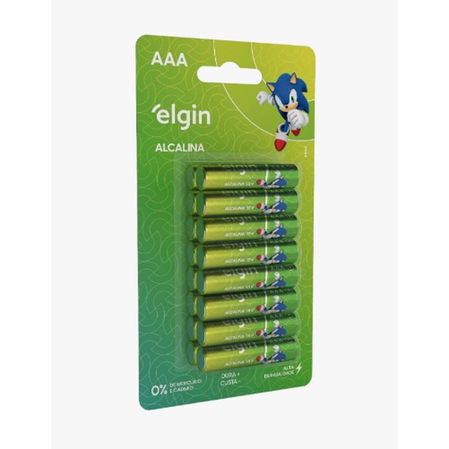 Pilha Alcalina AAA com 16 unidades Elgin