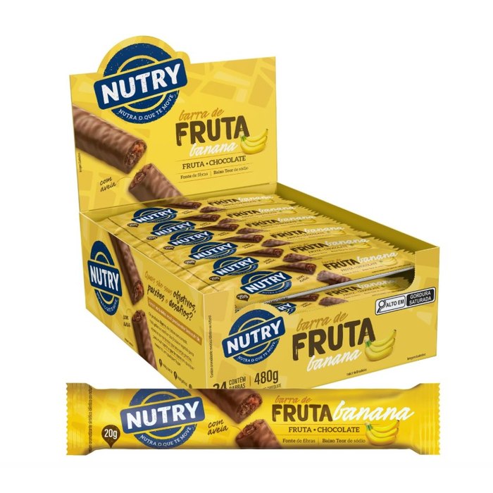Nutry Barra de Fruta Banana 20g - Display