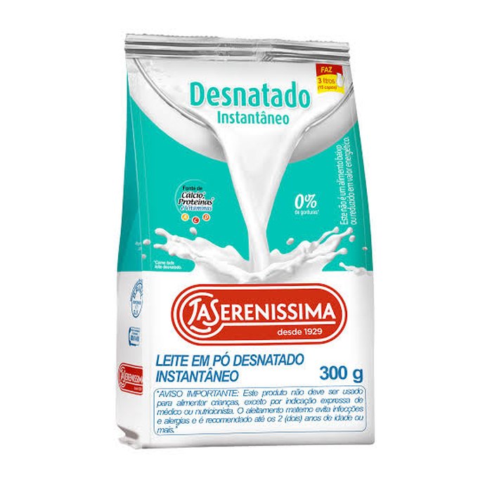 Leite em Pó Desnatado Instantaneo La Serenissima 300g
