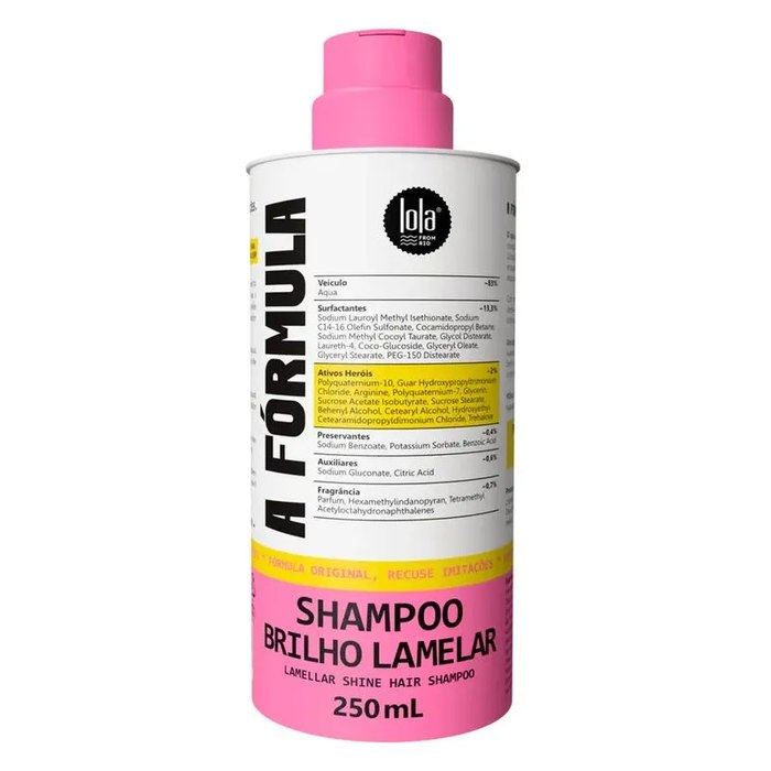 Shampoo Lola From Rio A Fórmula Brilho Lamelar 250 ml