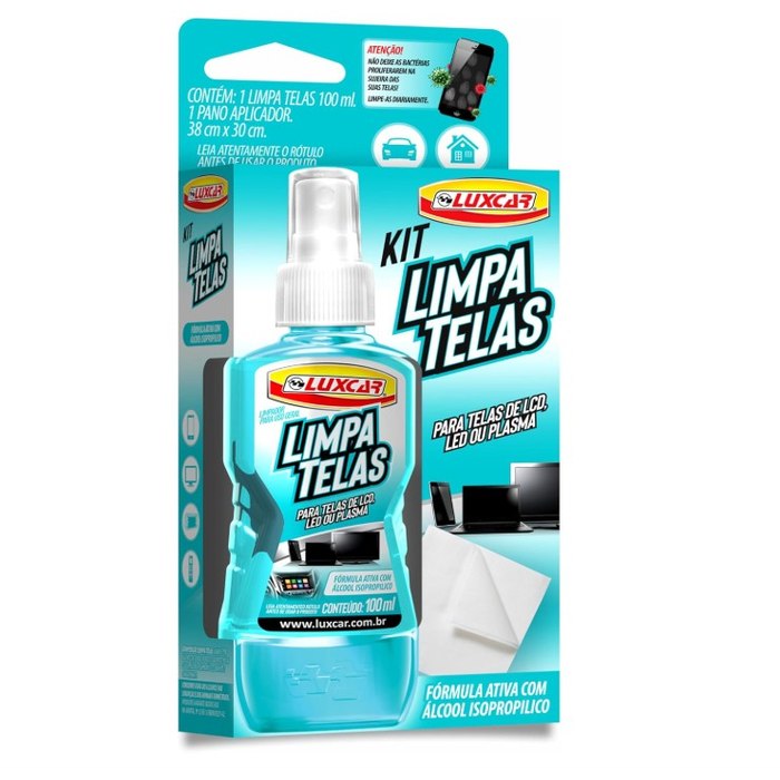 Luxcar Kit Limpa Telas 100 ml + Pano Aplicador
