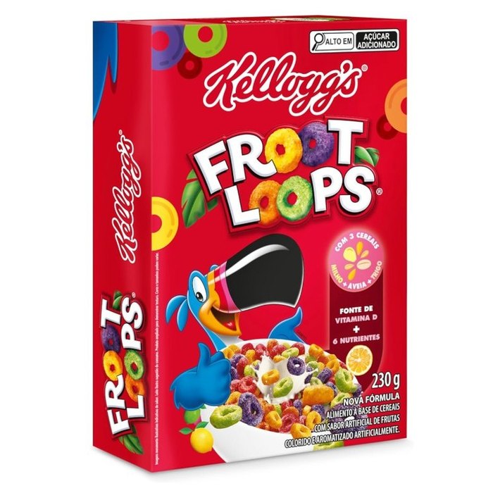 Cereal Froot Loops sabor de Frutas Kellogg's 230g