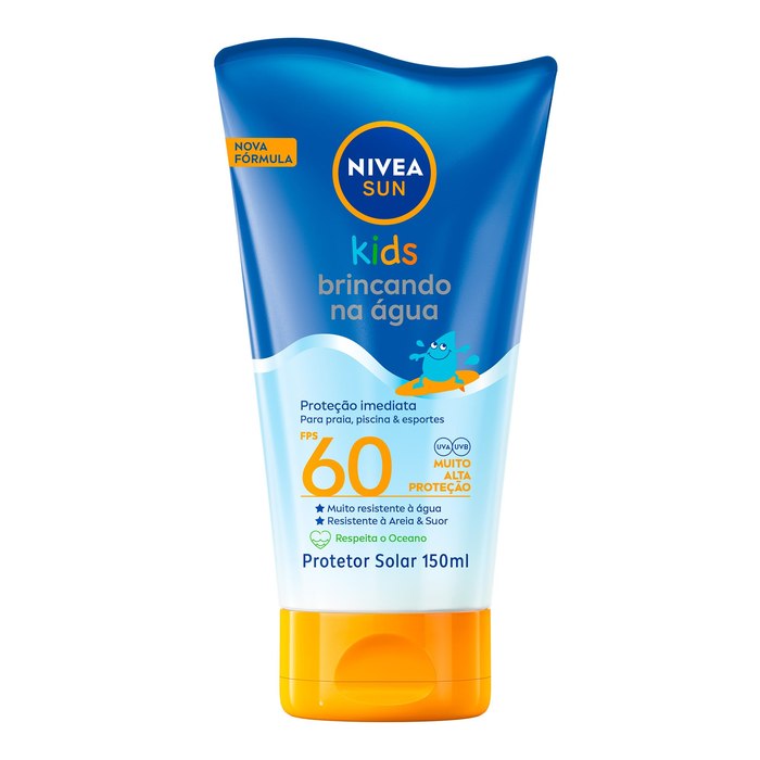 Protetor Solar Nivea Sun Kids Brincando na Água FPS 60 150ml