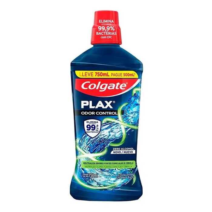 Enxaguante Bucal Sem Álcool Colgate Plax Odor Control 750ml