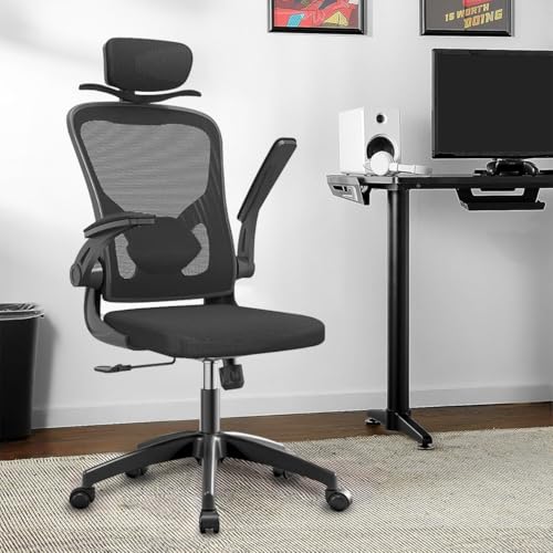 Cadeira de escritório ergonômica com estofado de mesh (Cabide)