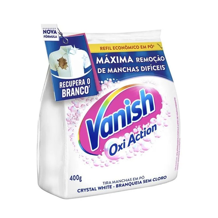 Tira Manchas em Pó Vanish Oxi Action Crystal White Refil 400g