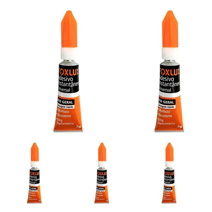Cola Instantânea Foxlux 2g 5 unidades