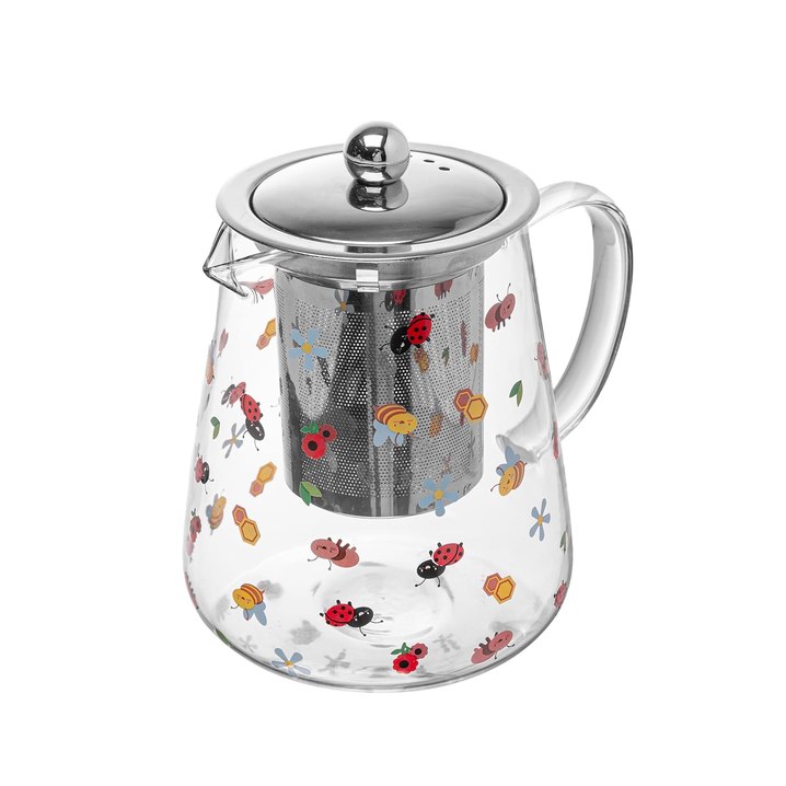 Chaleira com Filtro de Aço Inox Vidro Lyor Garden Party 750ml
