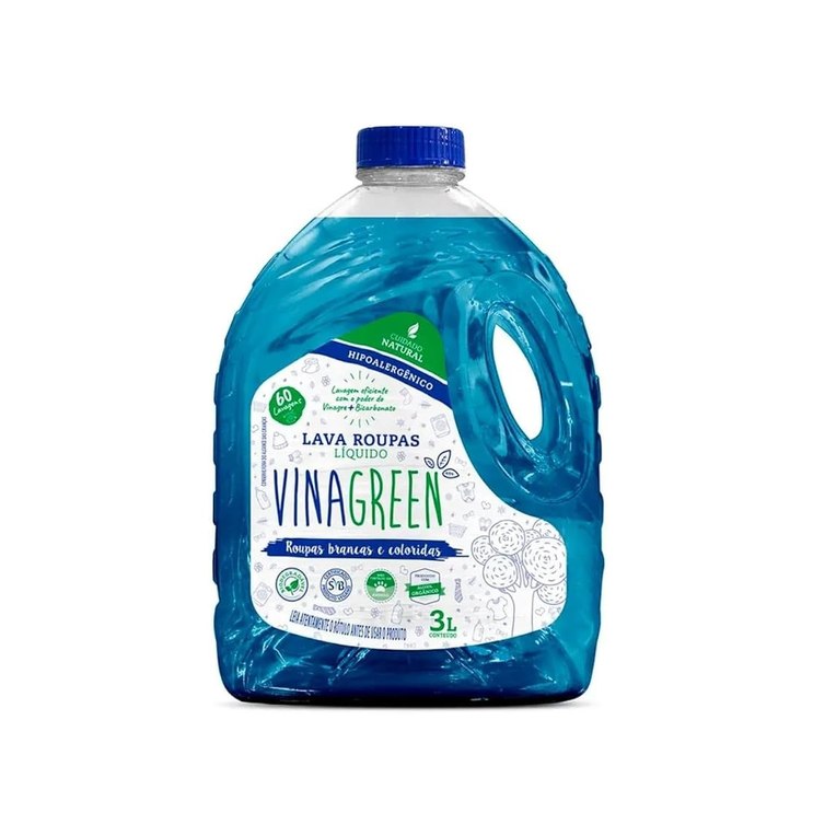 Lava Roupas Liquido Vinagreen Tradicional 3L