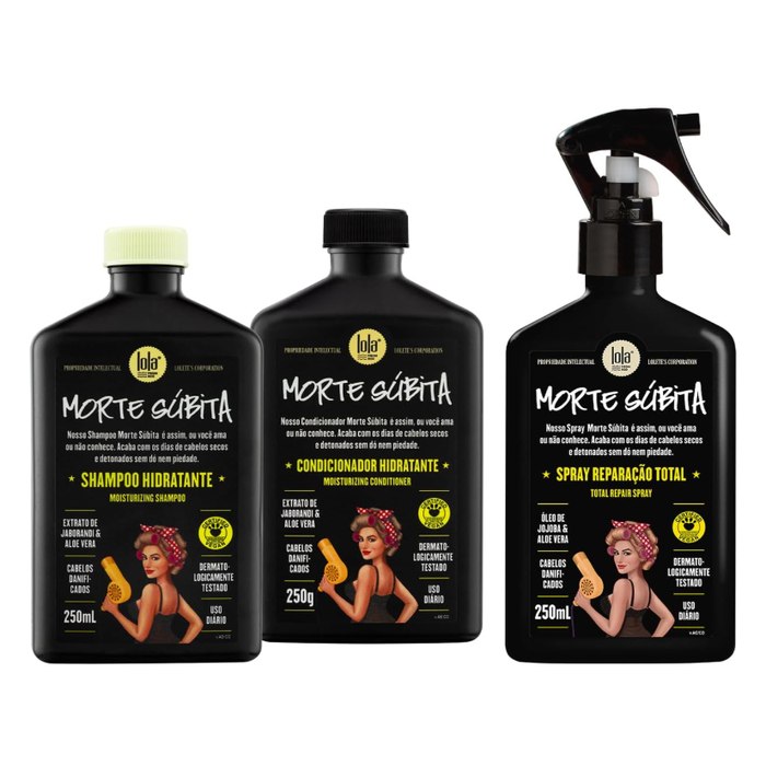 Kit Morte Súbita (Shampoo + Condicionador + Spray Reparaçao) - Lola From Rio
