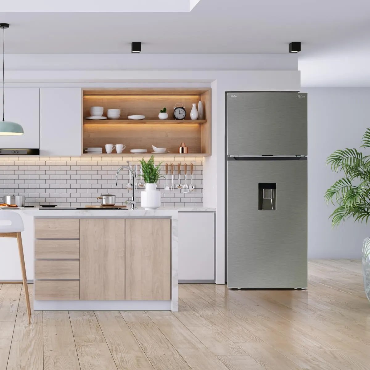 Geladeira 413L Philco Eco Inverter Duplex Inox PRF501TI