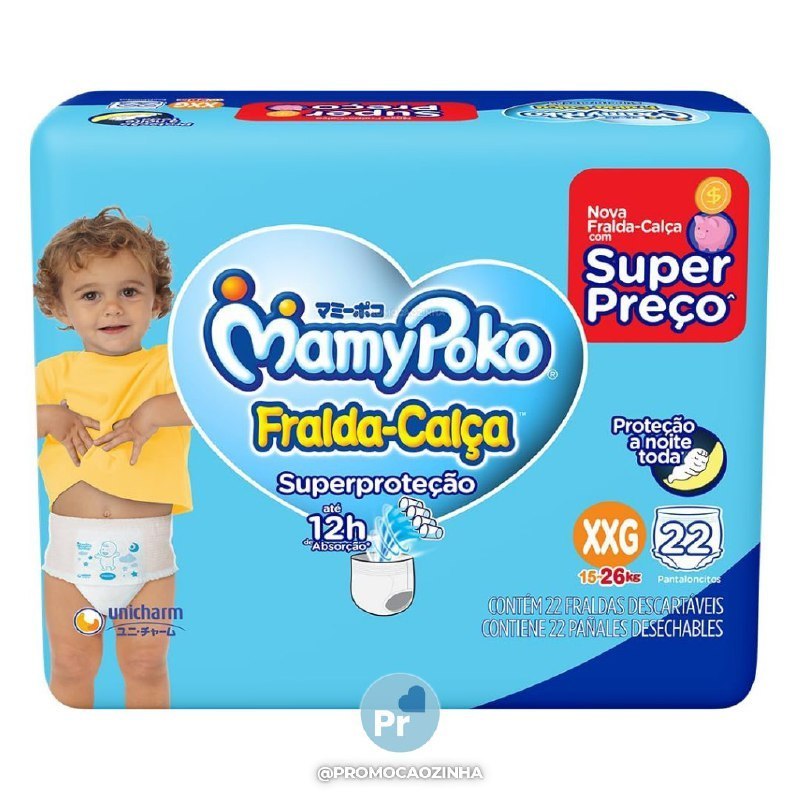 MamyPoko Fralda-Calça Superproteção XXG com 22 Unidades