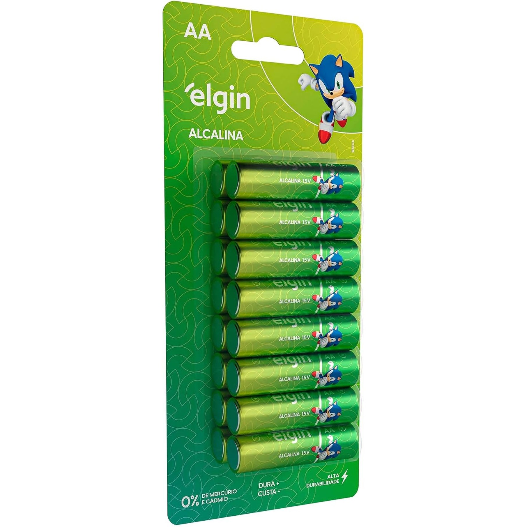 Pilha Alcalina AA com 16 unidades Elgin
