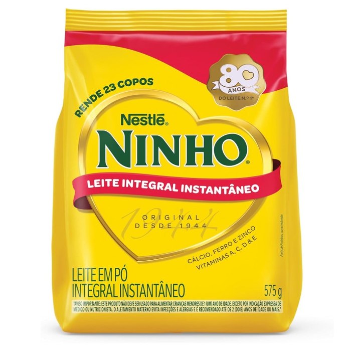 Leite em Pó Ninho Integral Instantâneo Sachê 575g
