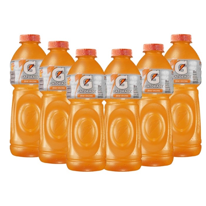 Isotônico Gatorade, Tangerina, Garrafa 500ml, Pack com 6 unidades