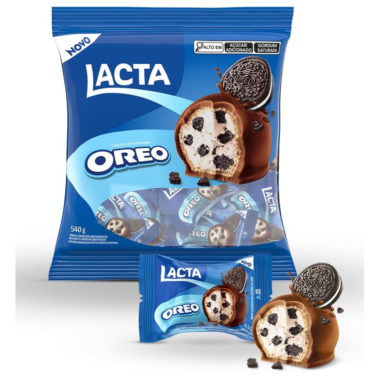Lacta Oreo - Wafer Recheado Sabor Chocolate Pacote 540g